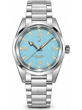 Stylish 38mm Stainless Steel Quartz Watch for Men, Sapphire Crystal